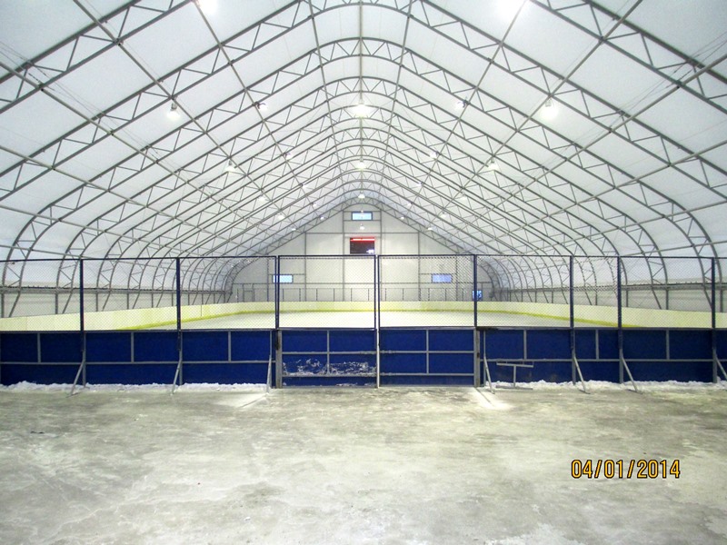 Быстровозводимый крытый ледовый стадион, габаритные размеры 33х70